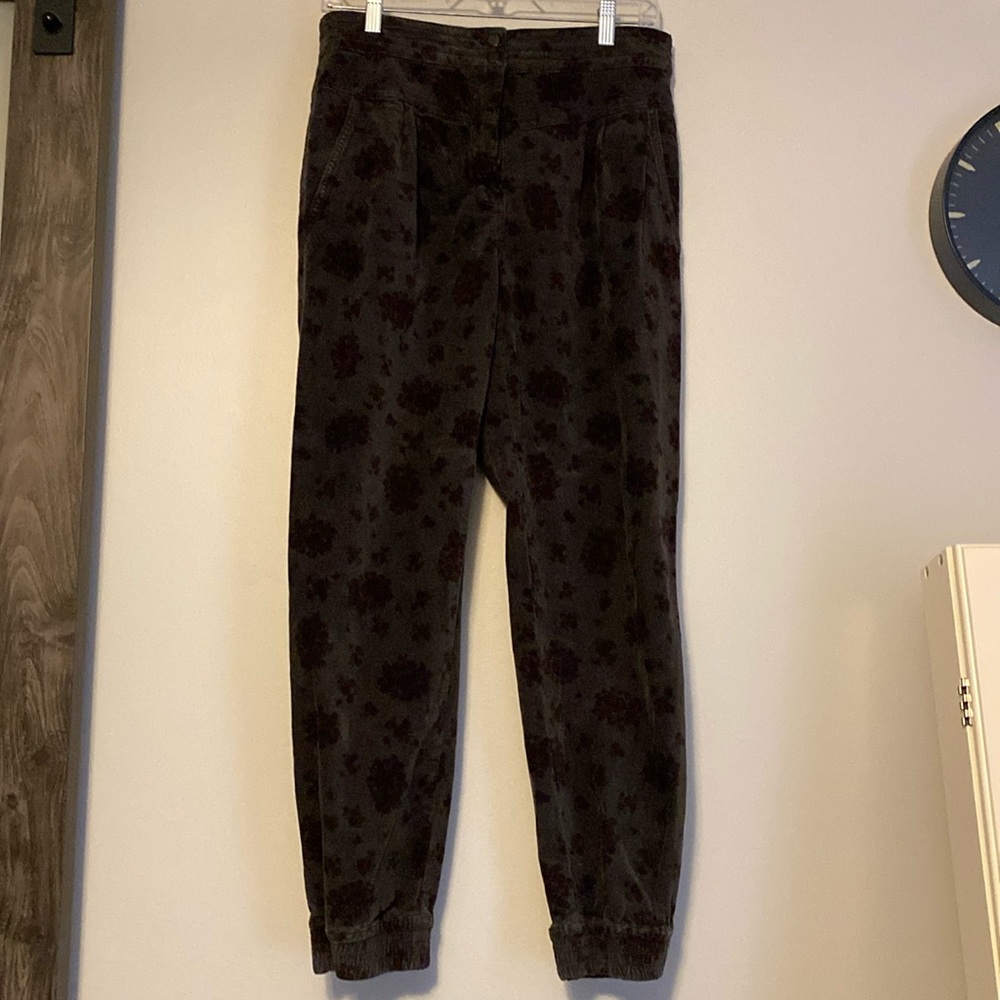 Anthropologie velour joggers